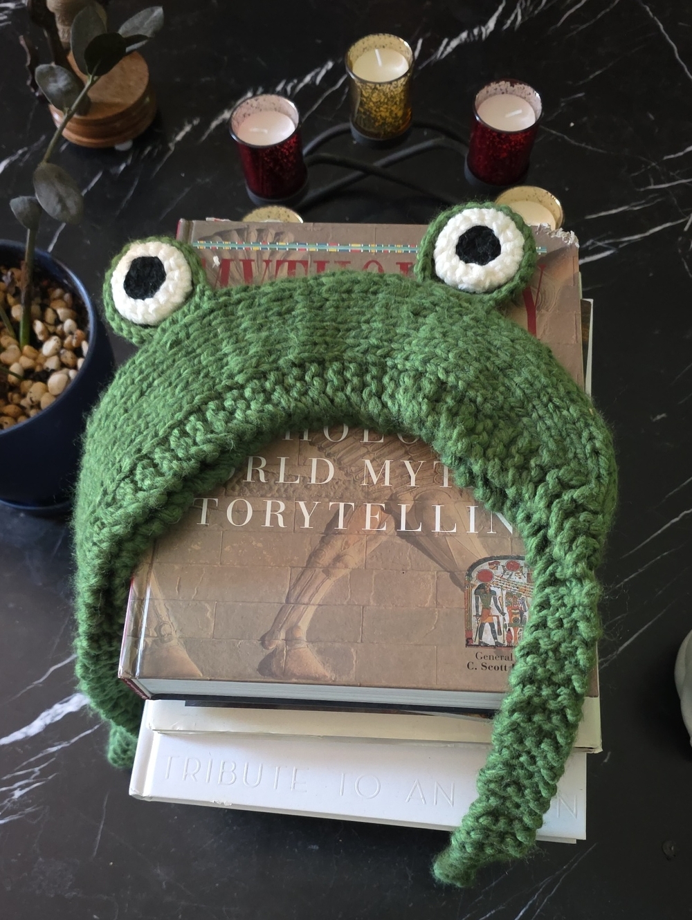 Kids Green Frog Earflap Hat - Brand Unspecified